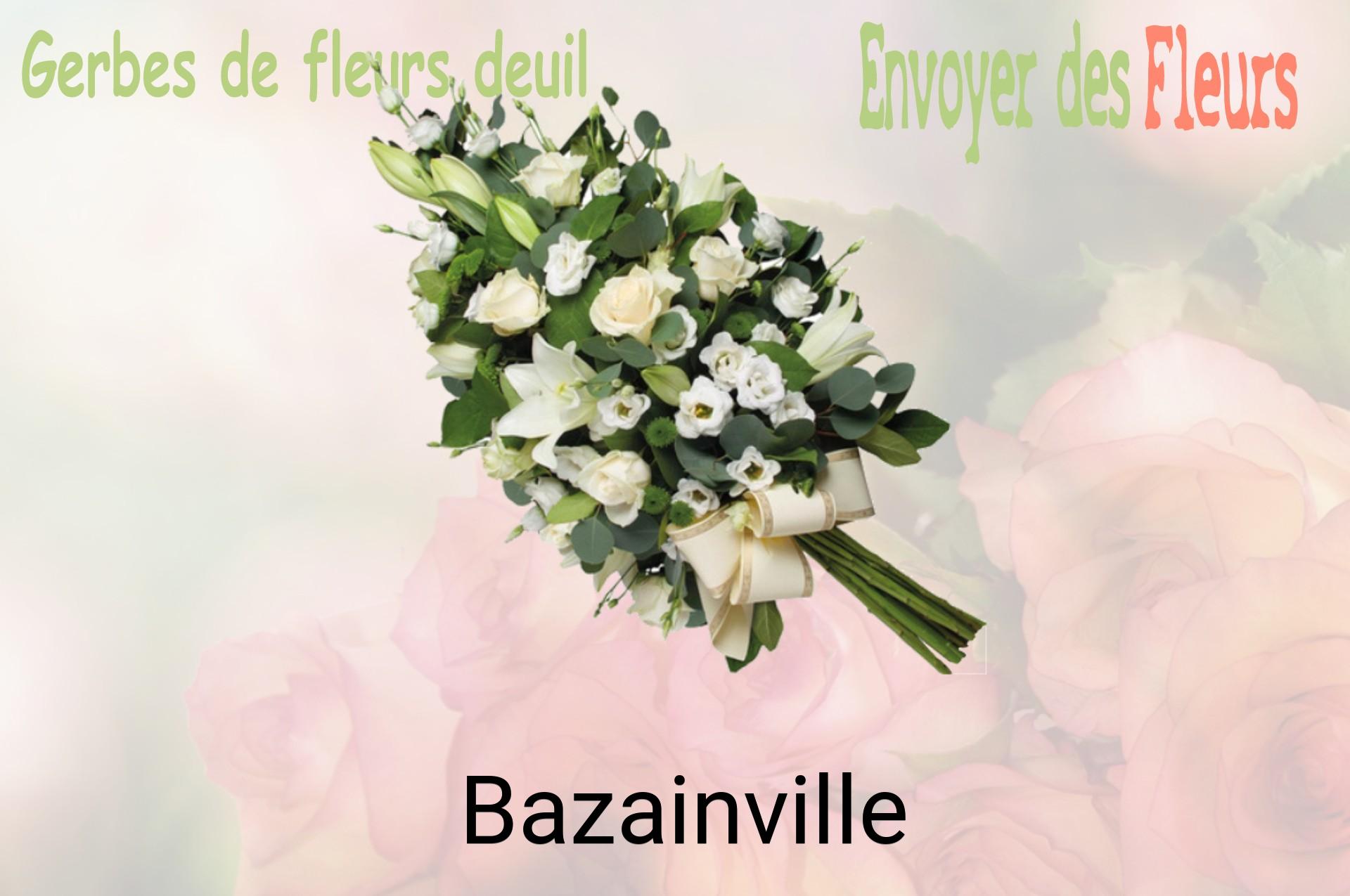Gerbe de fleurs de deuil livrée à Bazainville